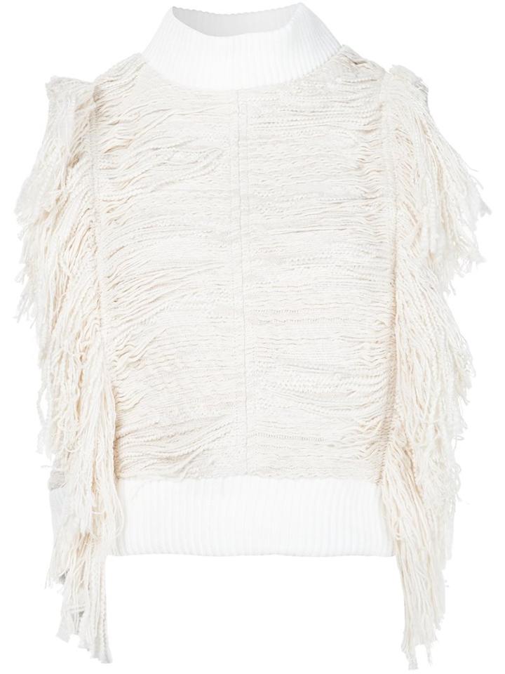 Sea Fringed Sleeveless Blouse