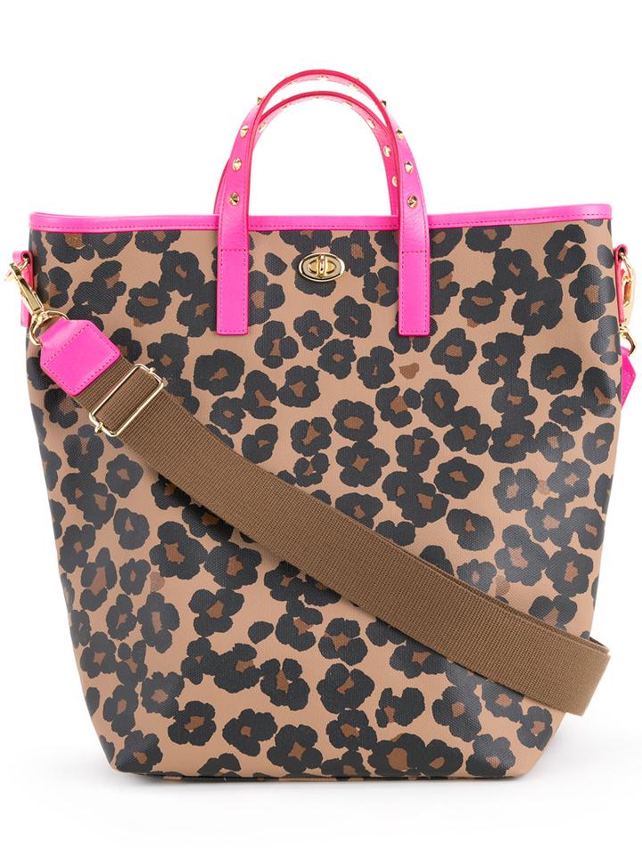 Muveil - Floral Print Tote - Women - Polyester - One Size, Brown, Polyester