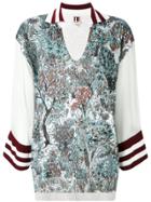 I'm Isola Marras Floral Contrast Top - Green