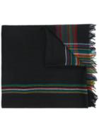 Ps By Paul Smith Check Printed Scarf - Black