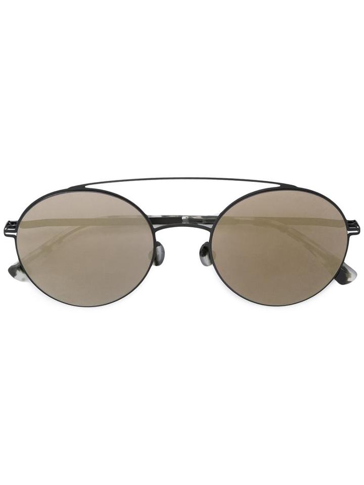 Mykita - 'aira' Sunglasses - Unisex - Stainless Steel - One Size, Black, Stainless Steel