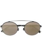 Mykita - 'aira' Sunglasses - Unisex - Stainless Steel - One Size, Black, Stainless Steel