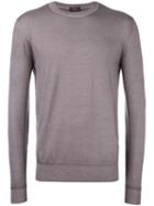 Berluti Crew Neck Jumper, Men's, Size: 54, Pink/purple, Wool