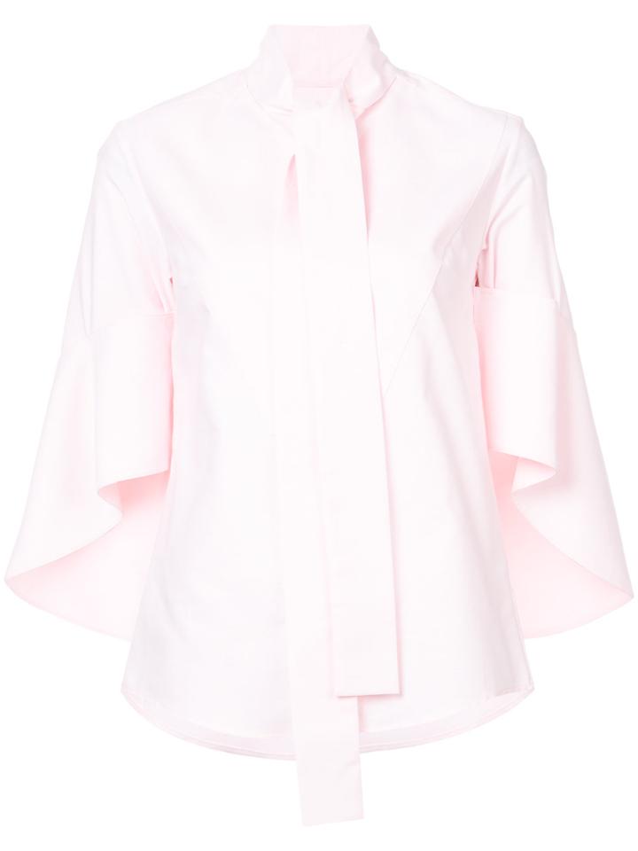 Palmer / Harding Buttoned Pussybow Shirt - Pink & Purple