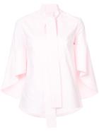 Palmer / Harding Buttoned Pussybow Shirt - Pink & Purple
