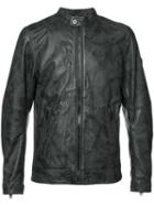 Diesel Biker Jacket, Men's, Size: Large, Grey, Polyester/sheep Skin/shearling