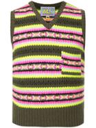 Walter Van Beirendonck Vintage Striped Knitted Vest - Multicolour