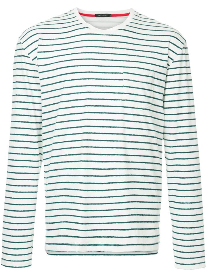Loveless Striped Fitted Top - White