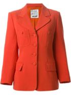 Moschino Vintage Front Button Blazer, Women's, Size: 42, Yellow/orange