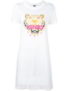 Kenzo 'tiger' T-shirt Dress, Women's, Size: Xs, White, Cotton