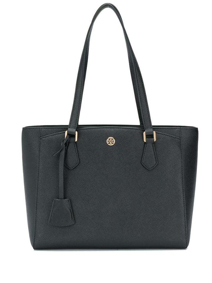 Tory Burch Logo Plaque Tote - Black