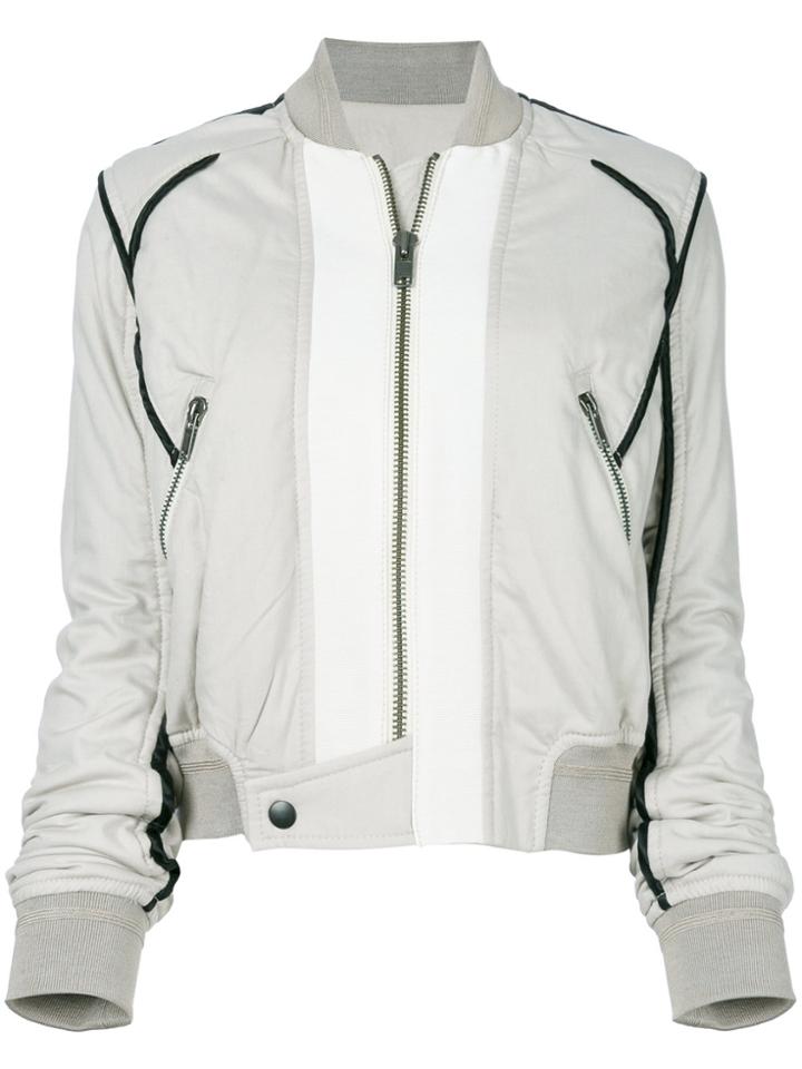 Haider Ackermann Contrast Piping Bomber Jacket - Nude & Neutrals