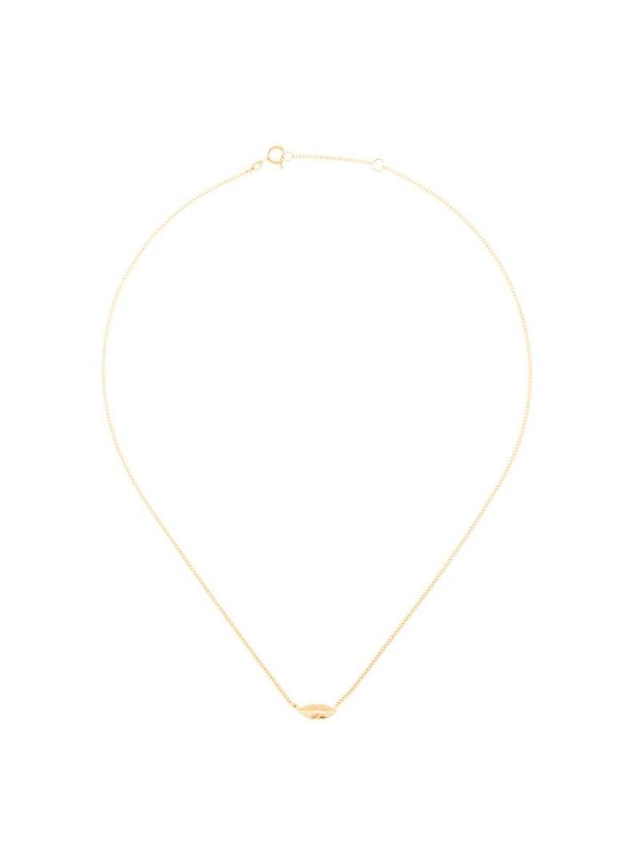 Wouters & Hendrix Lip Pendant Necklace, Women's, Metallic