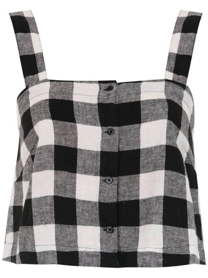 Osklen Vichy Cropped Top - Black
