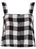 Osklen Vichy Cropped Top - Black