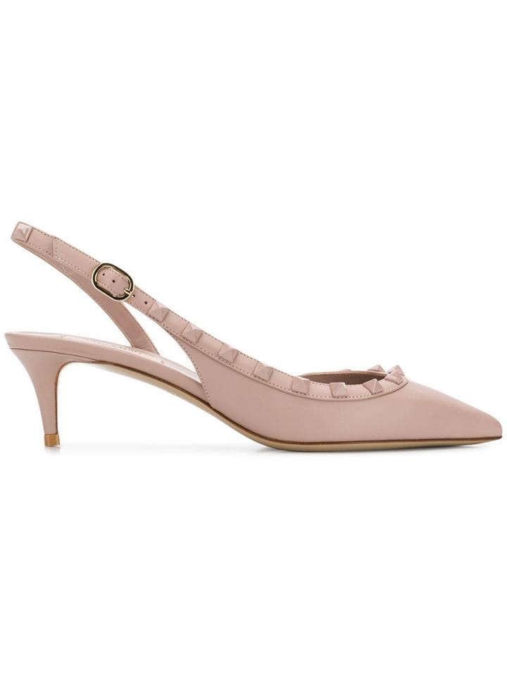 Valentino Valentino Garavani Lacquer Rockstud Slingbacks - Pink