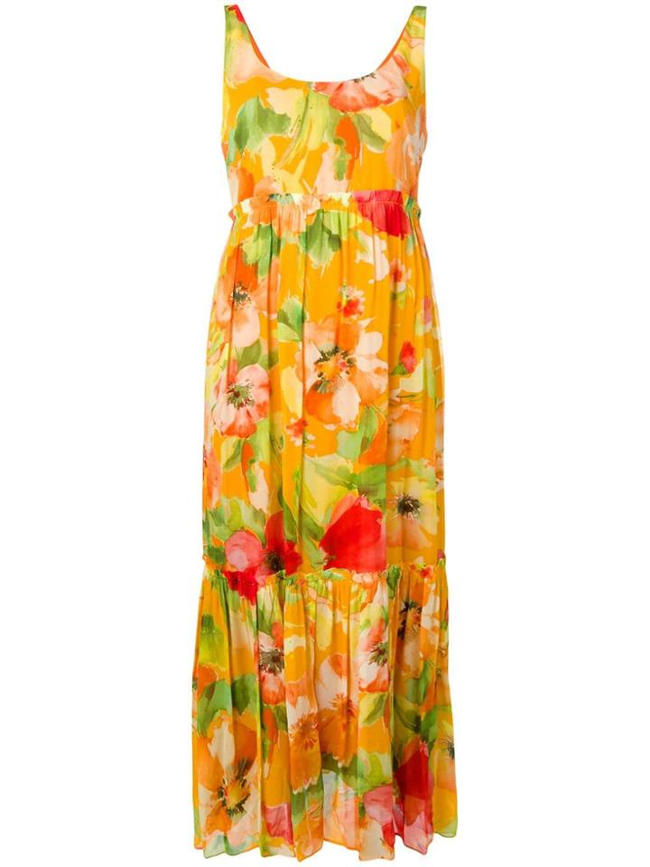 Twin-set Floral Print Dress - Yellow