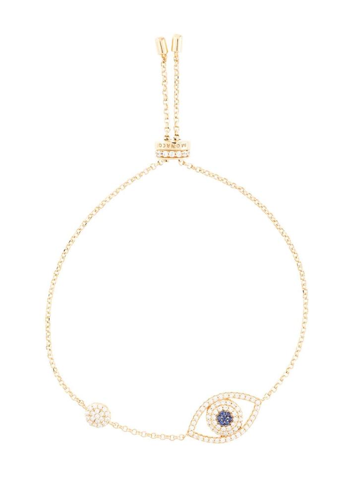 Apm Monaco Evil Eye Crystal Bracelet - Gold
