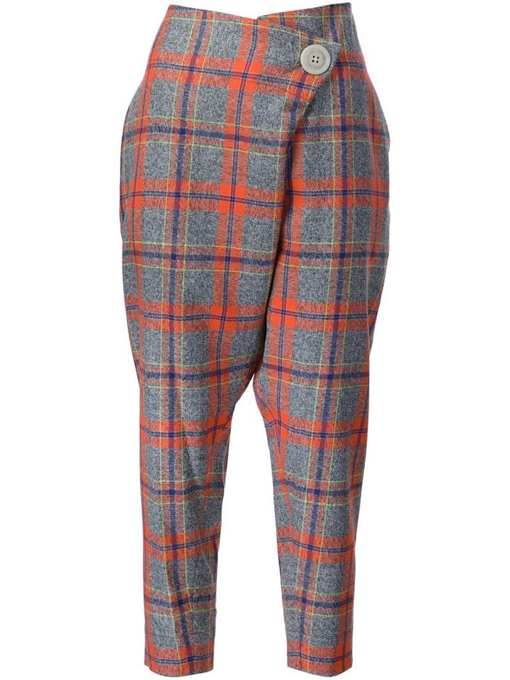 Vivienne Westwood Anglomania Flap Trousers, Women's, Size: 40, Yellow/orange, Virgin Wool