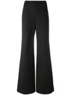 Tory Burch Flared Trousers, Women's, Size: 4, Black, Cotton/lyocell/spandex/elastane