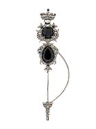 Alexander Mcqueen Crystal Embellished Pin - Metallic