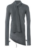 Lost & Found Rooms Asymmetric Hem Sweatshirt, Men's, Size: L, Grey, Cotton