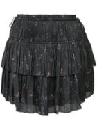 Ulla Johnson - Pleated Mini Skirt - Women - Polyester - 4, Black, Polyester
