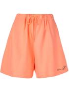 We11done Elasticated Waist Shorts - Orange