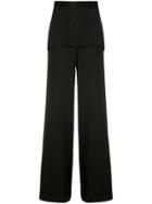 Reinaldo Lourenço Layered Wide Leg Trousers - Black