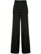 Reinaldo Lourenço Layered Wide Leg Trousers - Black