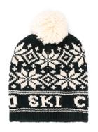 Ralph Lauren Kids Teen Geometric Pattern Beanie Hat - Black