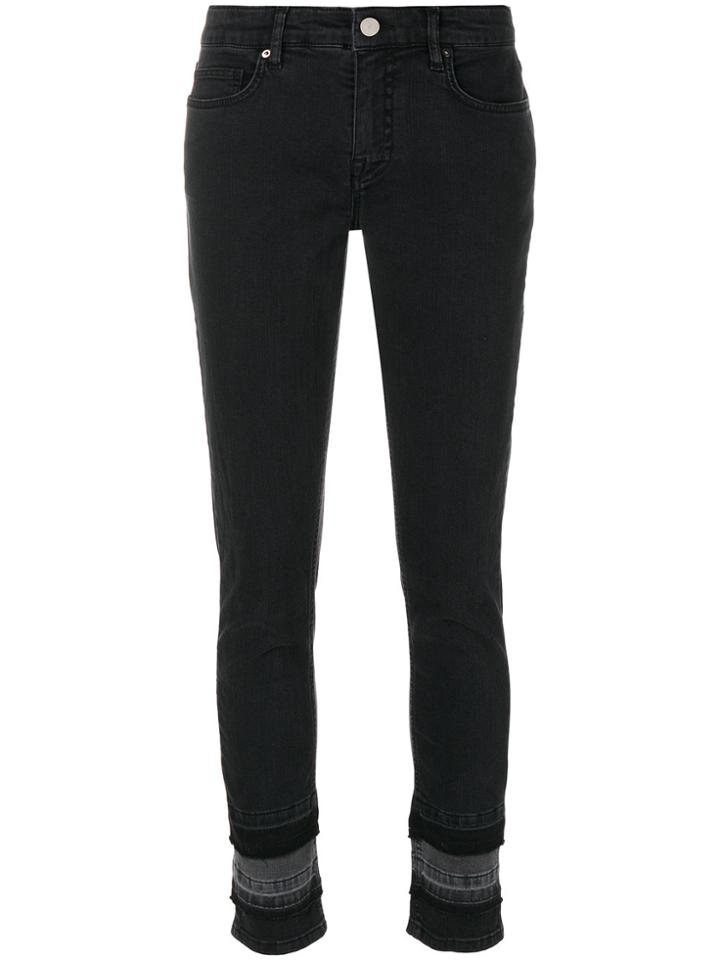 Victoria Victoria Beckham Panelled Denim Trousers - Black