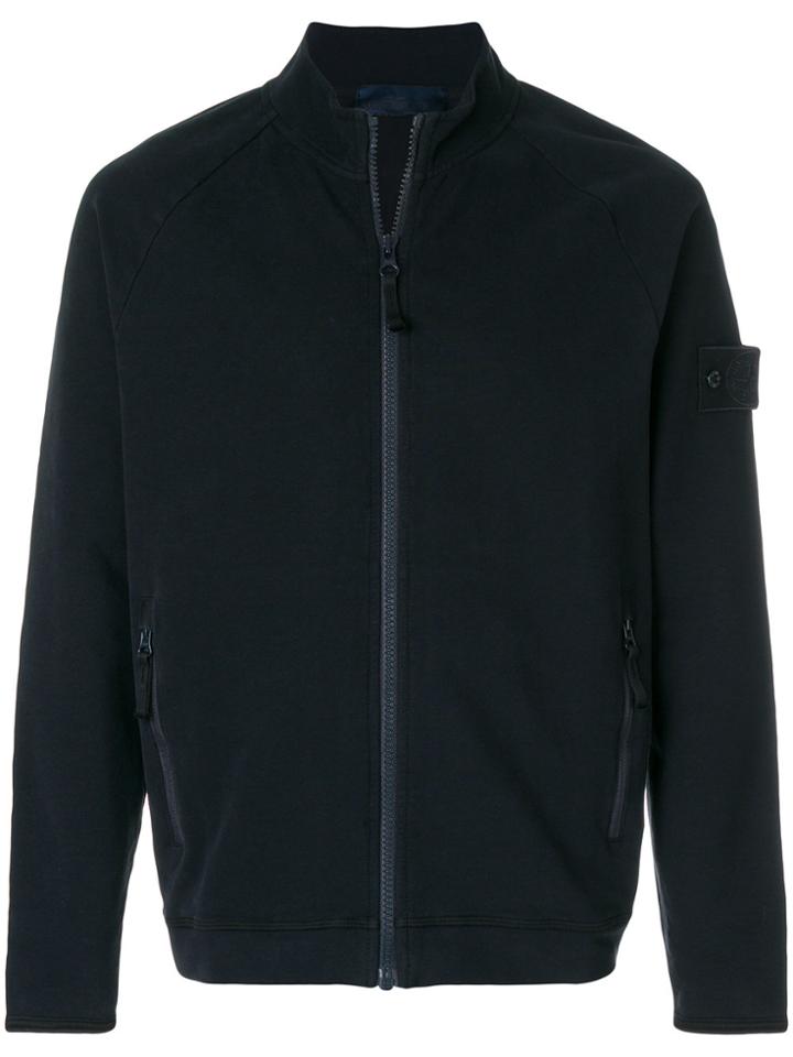 Stone Island Zipped Sweatshirt - Blue
