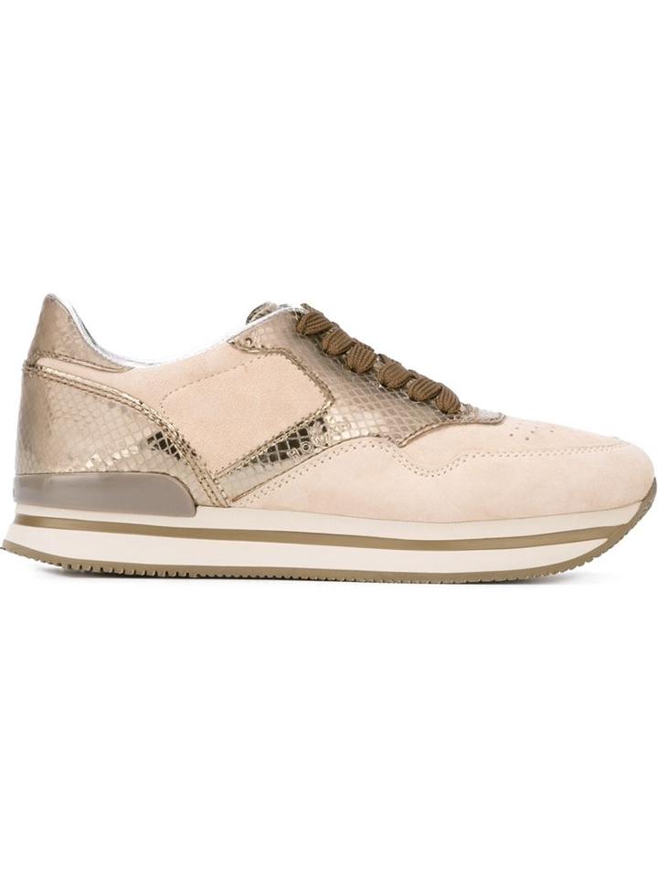 Hogan Snakeskin Effect Panel Sneakers