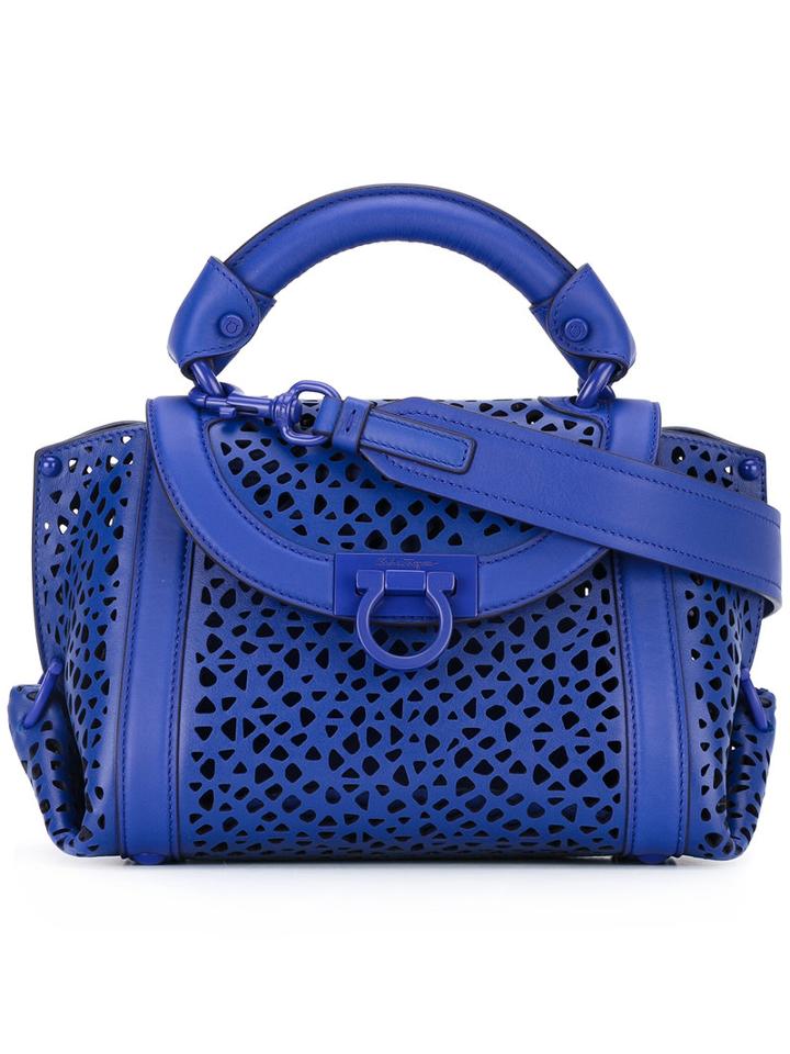 Salvatore Ferragamo - Mini Sofia Bag - Women - Calf Leather - One Size, Blue, Calf Leather