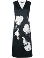Derek Lam V-neck Shift Embellished Dress - Black