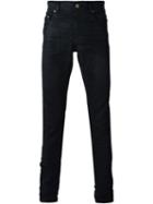 Saint Laurent Creased Effect Jeans, Men's, Size: 32, Black, Cotton/spandex/elastane