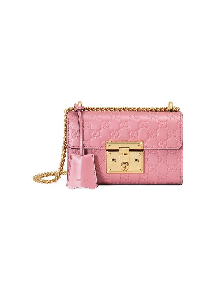 Gucci - Padlock Gucci Signature Shoulder Bag - Women - Leather/gold Tone Alloy/microfibre - One Size, Pink/purple, Leather/gold Tone Alloy/microfibre