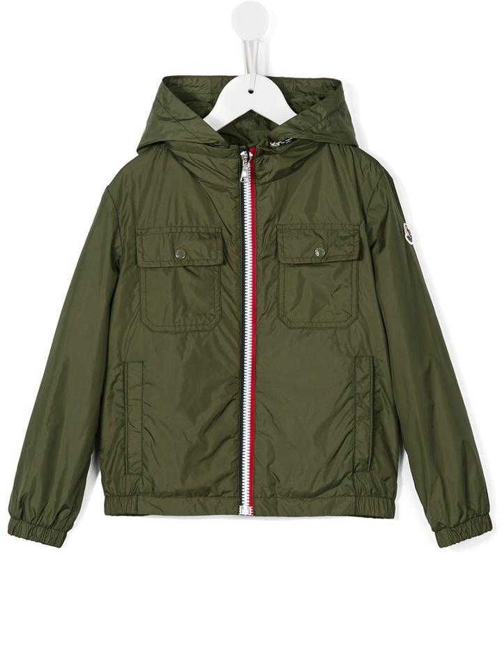 Moncler Kids Hooded Jacket, Boy's, Size: 10 Yrs, Green