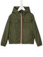 Moncler Kids Hooded Jacket, Boy's, Size: 10 Yrs, Green