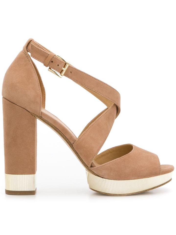 Michael Michael Kors Platform Sandals - Brown