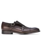 Henderson Baracco Classic Monk Shoes, Men's, Size: 43.5, Brown, Calf Leather/leather