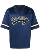 Versace Logo Baseball Jersey - Blue