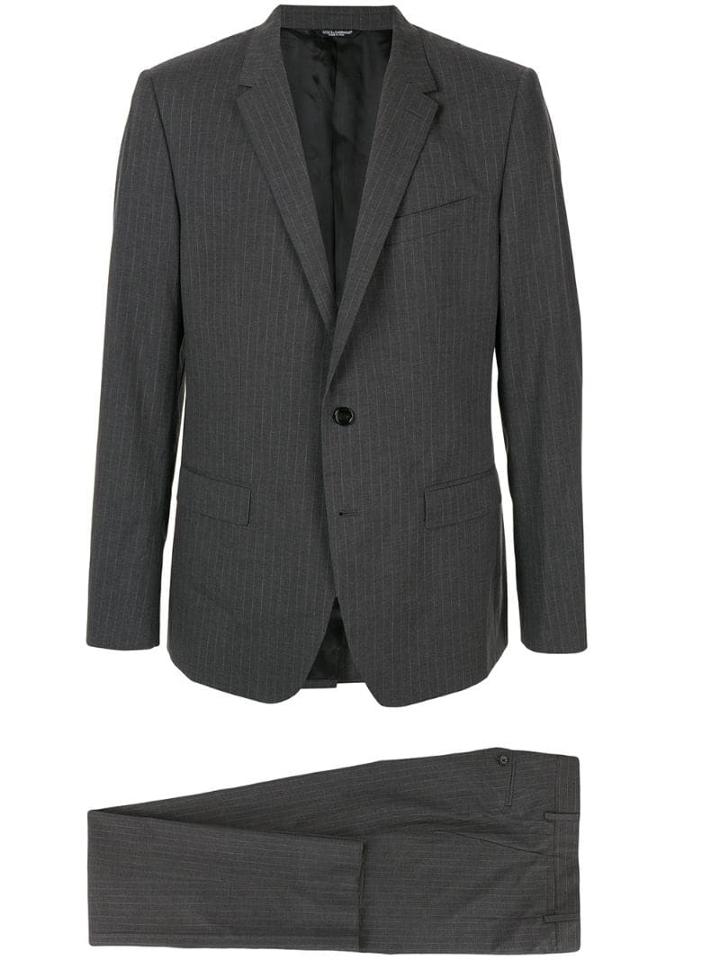 Dolce & Gabbana Striped Formal Suit - Black