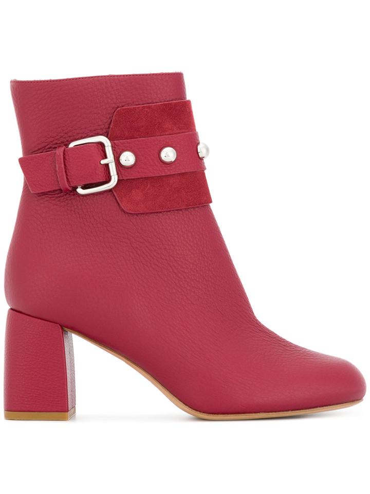 Red Valentino Buckled Shoe Boots