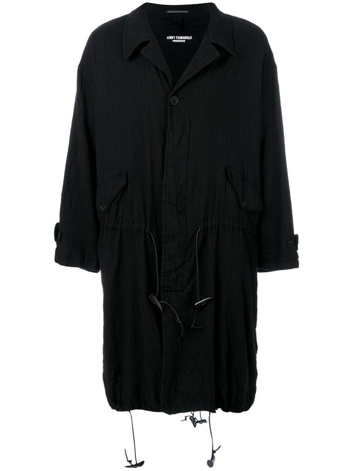 Yohji Yamamoto Drawstring Coat - Black