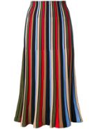 Sonia Rykiel Striped Tulip Skirt - Black