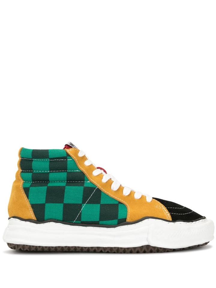Maison Mihara Yasuhiro Check Print Hi-top Sneakers - Multi
