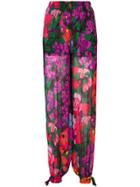 Twin-set Floral Straight-leg Trousers - Multicolour