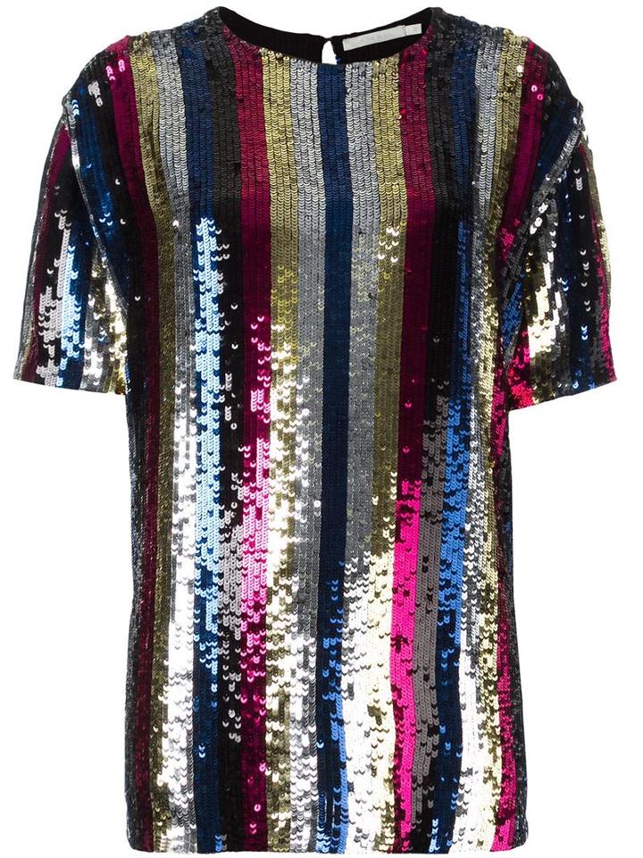 Amen Sequin Embellished T-shirt, Women's, Size: 42, Viscose/pvc
